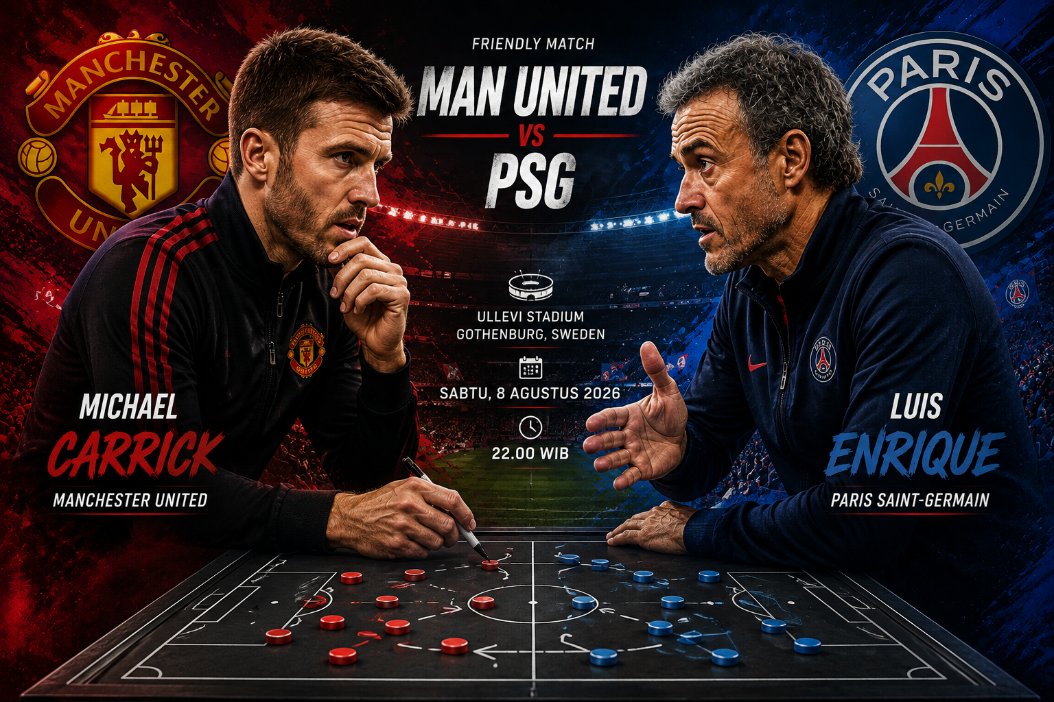Cara Menonton dan Link Streaming Manchester United vs PSG, Live Sabtu (8/8) Pukul 22.00 WIB