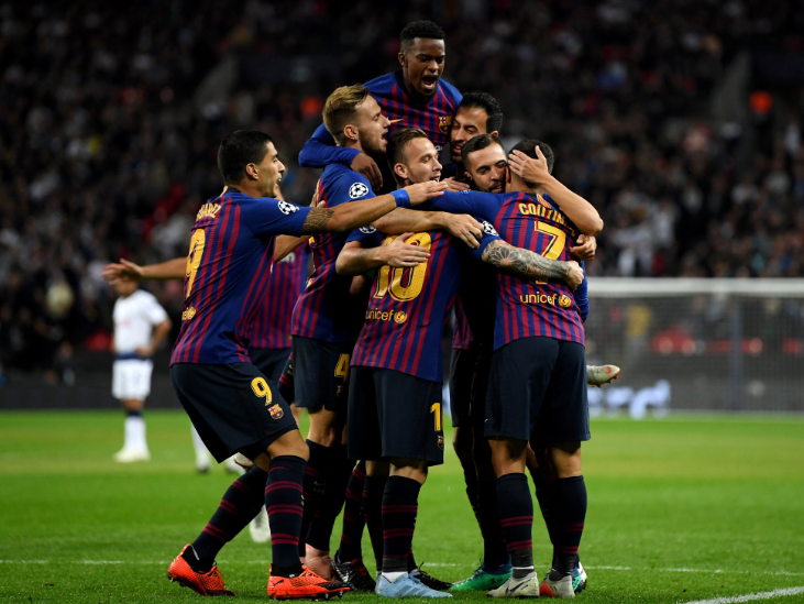 Tottenham Hotspur 2-4 Barcelona, Messi Bawa Blaugrana Menang