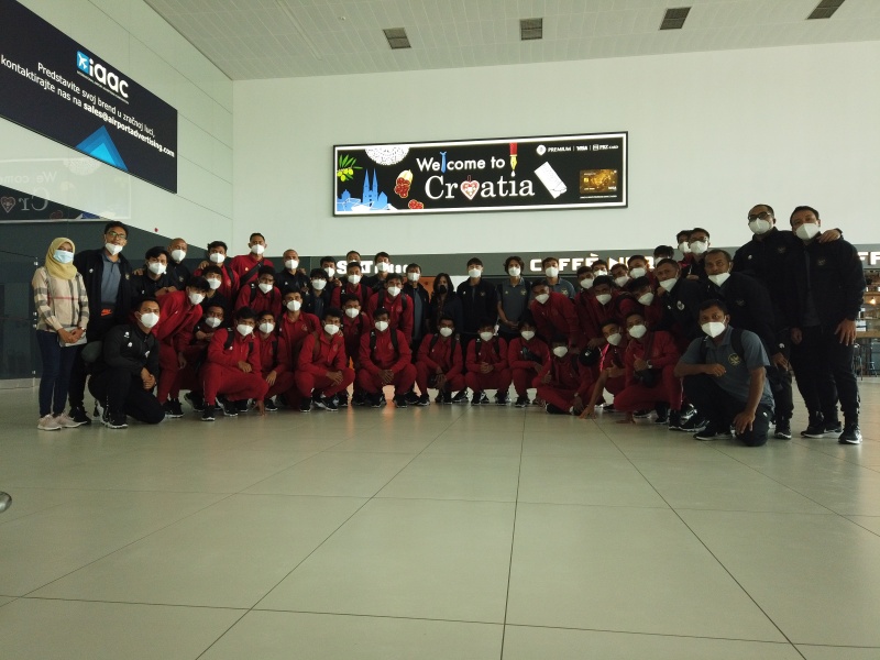 Sampai di Kroasia, Timnas Indonesia U-19 Langsung Gelar Latihan