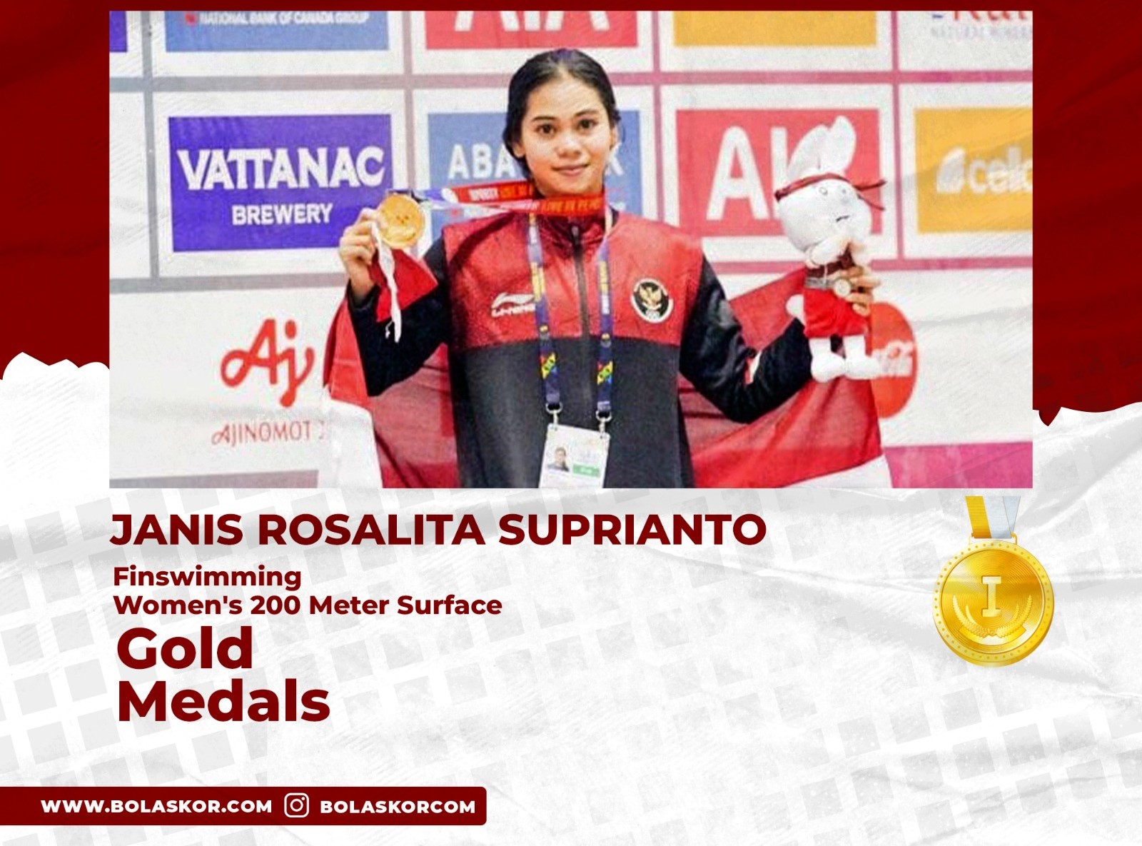 Janis Rosalita Kembali Sabet Medali Emas dari Finswimming