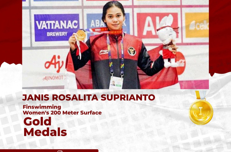Janis Rosalita Kembali Sabet Medali Emas dari Finswimming