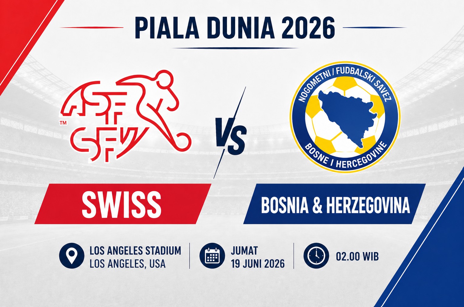 Prediksi dan Statistik Swiss vs Bosnia dan Herzegovina: Misi Amankan Tiket 32 Besar