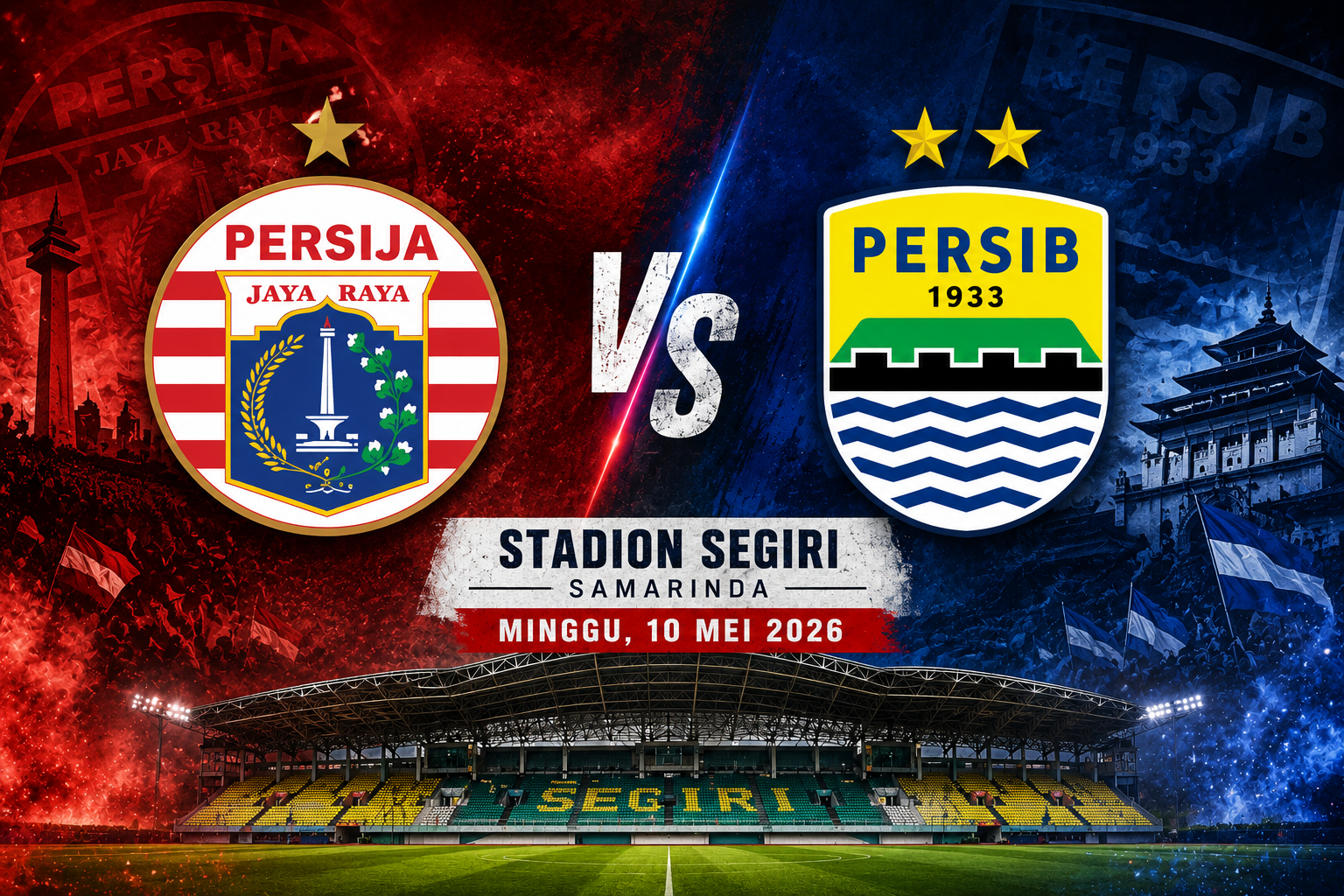 Link Streaming Persija Jakarta vs Persib Bandung di Super League 2025/2026, Minggu 10 Mei 2026 Kick Off Pukul 15.30 WIB