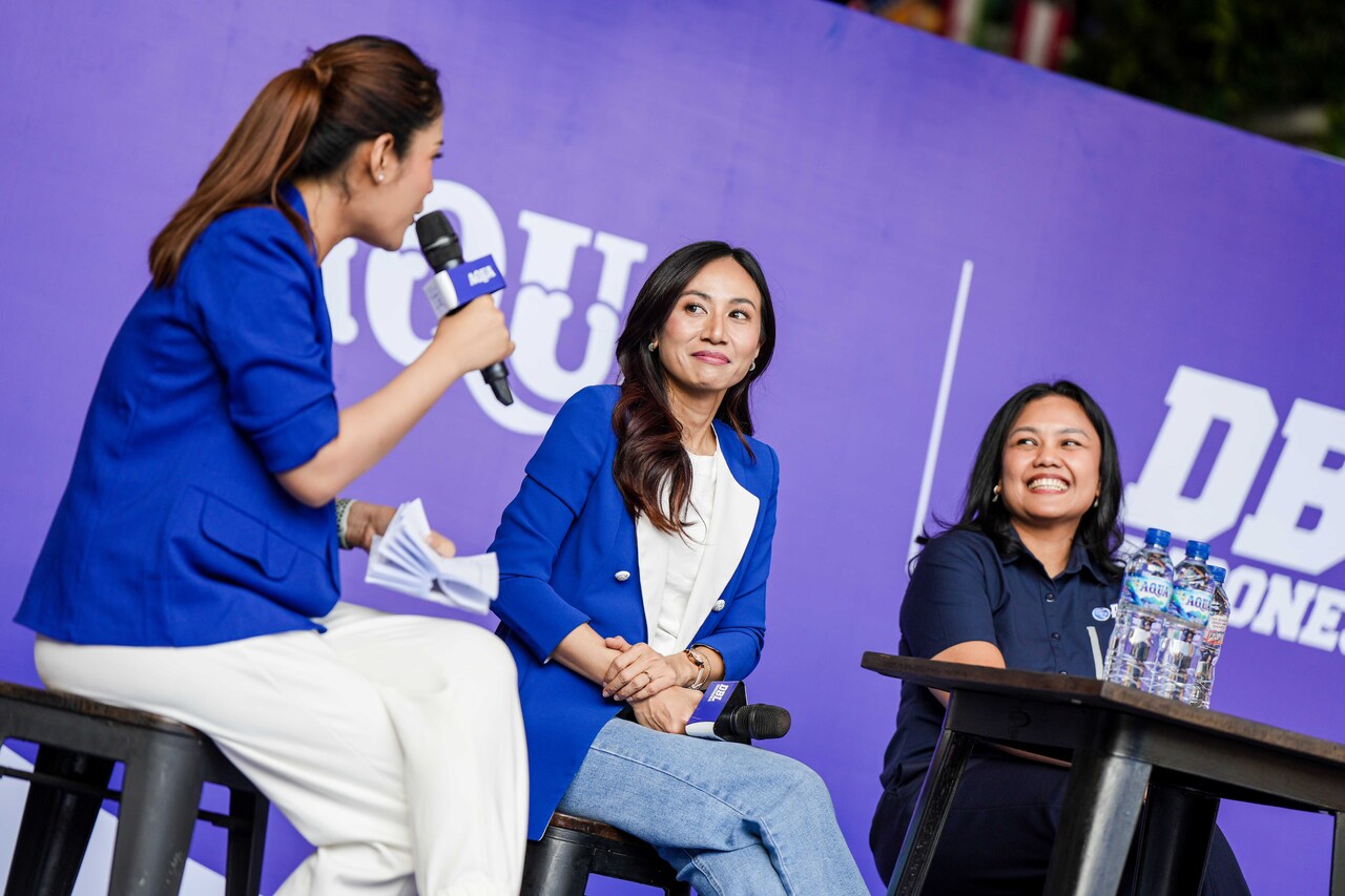 Marketing Director AQUA, Adisti Nirmala, dalam konferensi pers di kawasan Jakarta, Sabtu (13/6). (Dok. DBL)