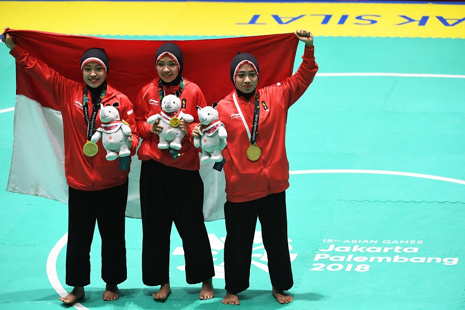 Pencak Silat Putri Beregu Sumbang Medali Emas Asian Games 2018 Ketiga Hari Ini untuk Indonesia