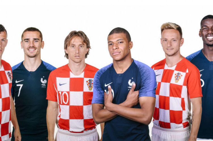 Final Piala Dunia 2018: Prancis dan Kroasia Pakai Jersey Utama