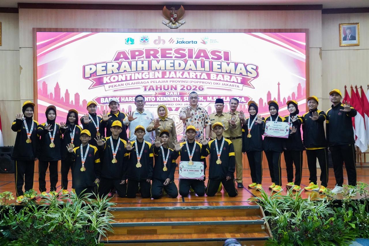 Kontingen Jakbar Juara Umum Popprov DKI Jakarta 2026, Hardiyanto Kenneth Berikan Apresiasi