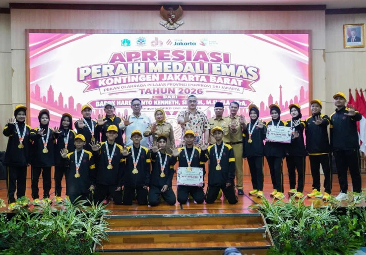 Kontingen Jakbar Juara Umum Popprov DKI Jakarta 2026, Hardiyanto Kenneth Berikan Apresiasi