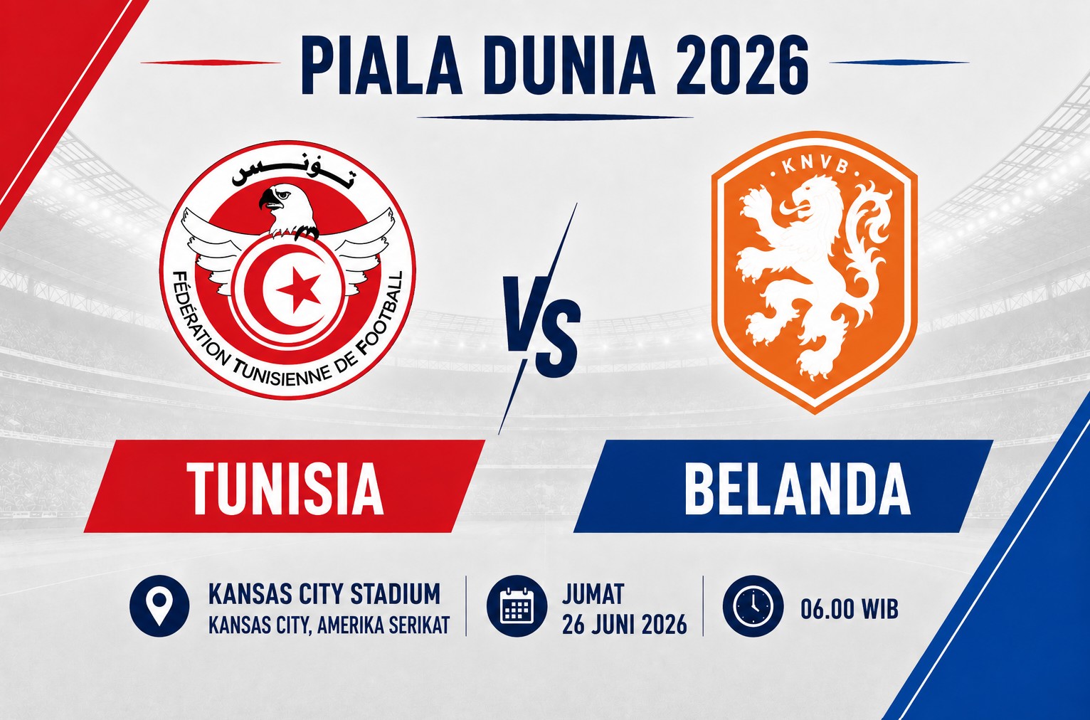 Prediksi dan Statistik Tunisia vs Belanda: Potensi Hujan Gol