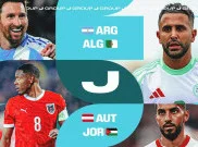 Profil Grup J Piala Dunia 2026: Argentina Terdepan, Austria, Aljazair, dan Yordania Mengintai