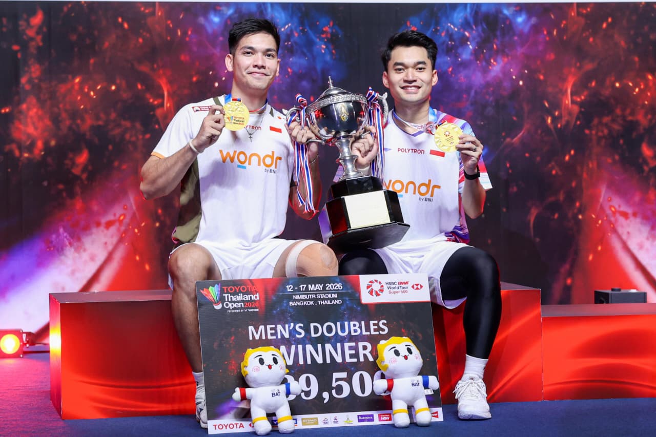 Hasil Thailand Open 2026: Comeback Sempurna, Leo/Daniel Langsung Juara
