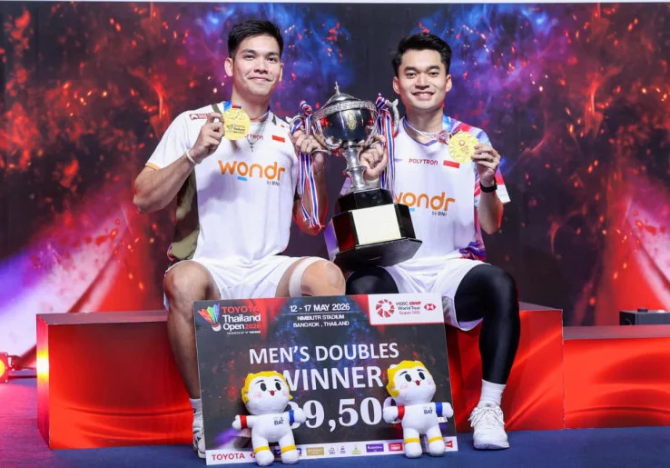 Hasil Thailand Open 2026: Comeback Sempurna, Leo/Daniel Langsung Juara
