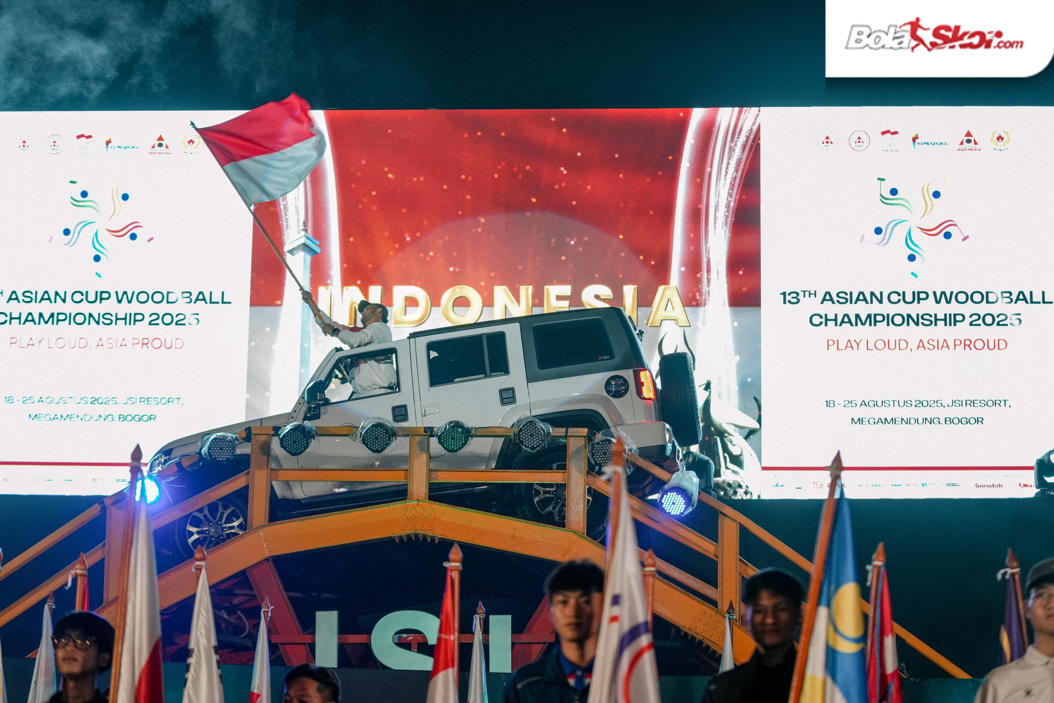 Defile Kontingen Asian Cup Woodball Championship 2025 Bernuansa Otomotif, Tim Nasional Woodball Indonesia Gunakan BAIC BJ40