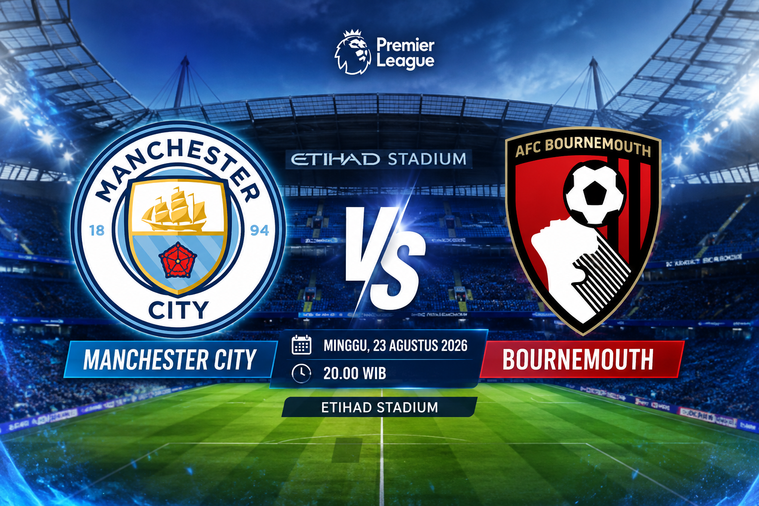 Prediksi dan Link Streaming Manchester City vs Bournemouth: Waktunya Bangkit