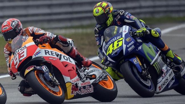 Hubungan Menegang dengan Rossi, Marquez Sempat Diminta Tidak Finis