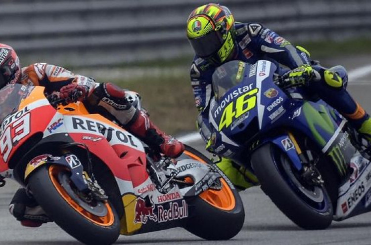 Hubungan Menegang dengan Rossi, Marquez Sempat Diminta Tidak Finis