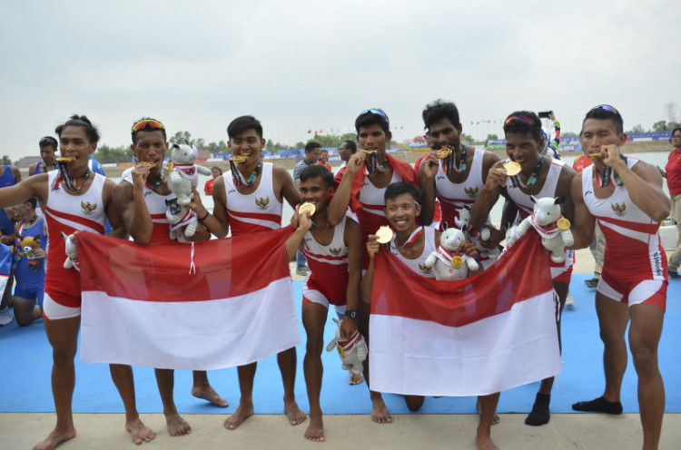 Dayung Persembahkan Medali Emas Asian Games 2018 Kesembilan untuk Indonesia