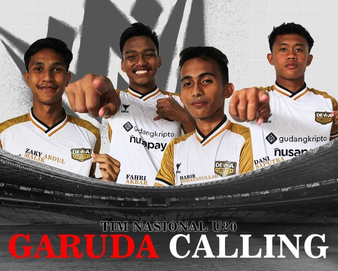 Dewa United Development Kirim 4 Pemain ke TC Timnas U-20 di Jakarta
