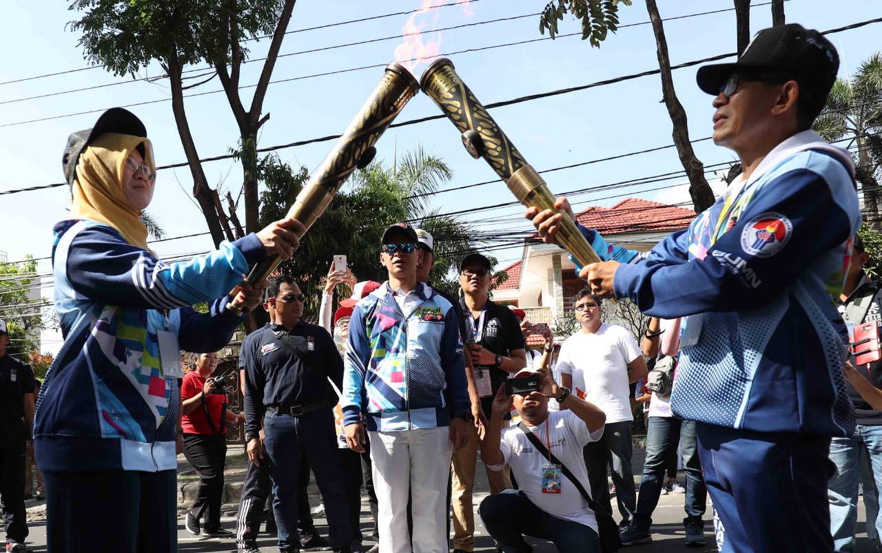 Pawai Obor Asian Para Games 2018 Tiba di Bali