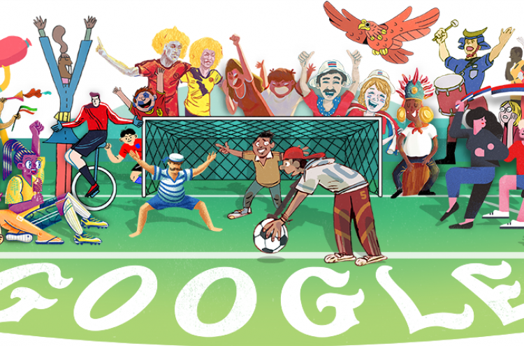 Google Doodle Sambut Dimulainya Piala Dunia 2018 