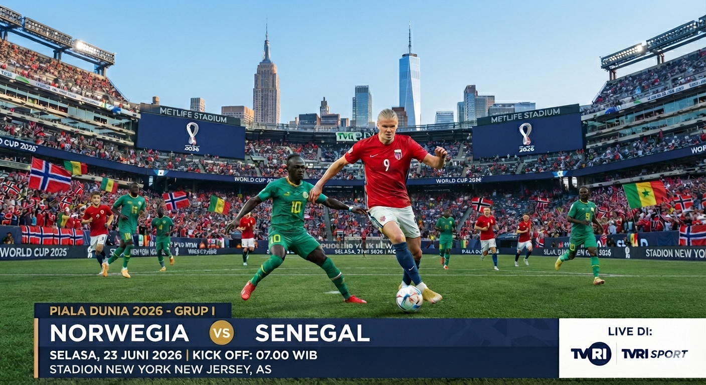 Prediksi dan Statistik Norwegia vs Senegal: Erling Haaland Jadi Ujian Pertahanan Singa Teranga