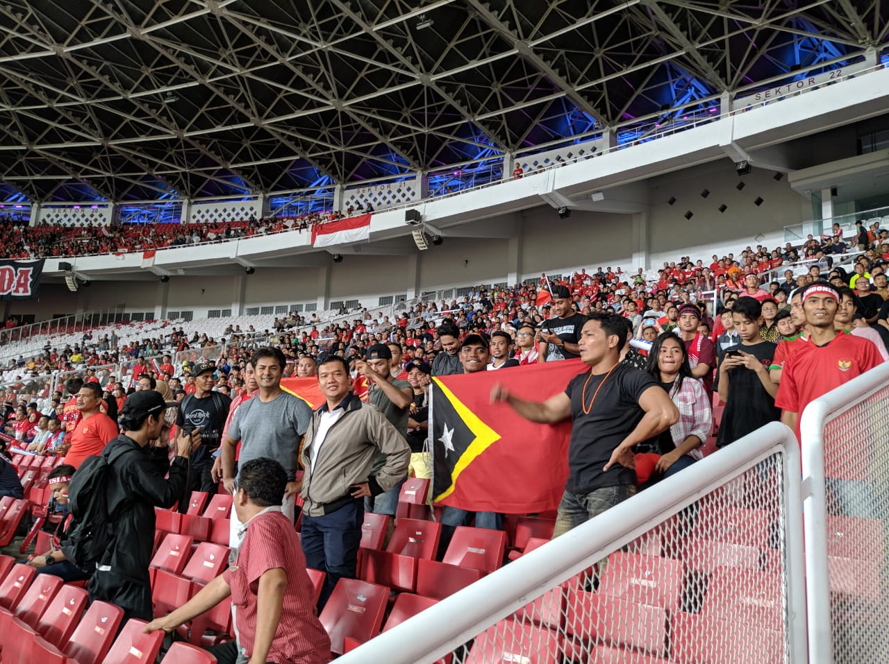 Cetak Gol, 50 Pendukung Timor Leste Bersorak di SUGBK