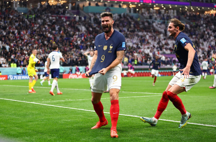 Inggris 1-2 Prancis: Olivier Giroud Antar Les Bleus ke Semifinal