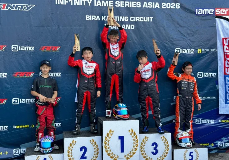 ‘Si Anak Dewa’ Darren Arthur Gani Harumkan Nama Indonesia, Raih Runner Up IAME Asia Seri 3 di Thailand