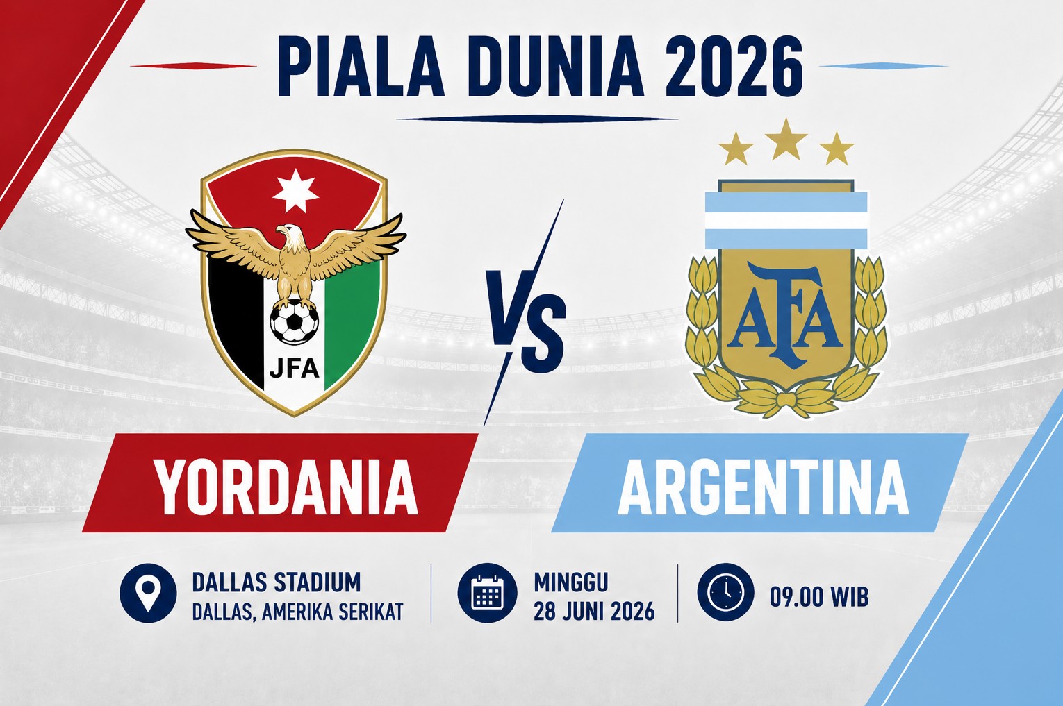 Prediksi dan Statistik Yordania vs Argentina: Jaga Ritme dan Momentum
