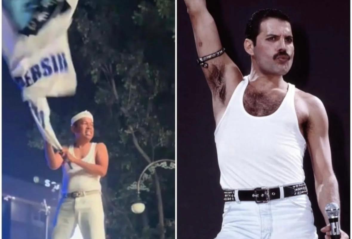 Rayakan Persib Back to Back Juara Liga 1, KDM Beraksi Layaknya Freddie Mercury