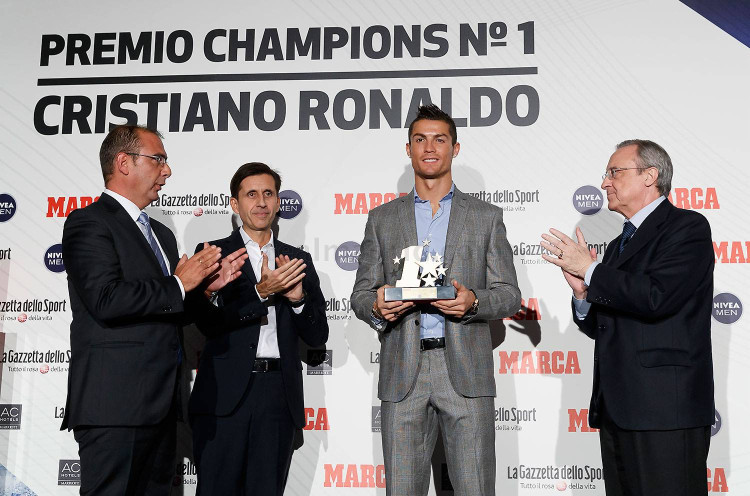 Cristiano Ronaldo Raih Penghargaan Pemain Tebaik Liga Champions No.1