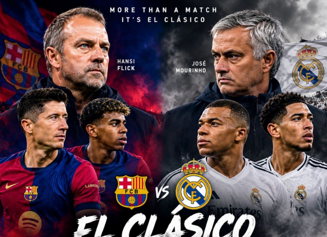 Prediksi Skor dan Link Live Streaming Barcelona vs Real Madrid: Pengalaman Jose Mourinho di El Clasico