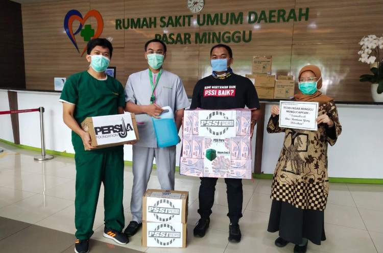 Bersama Lawan COVID-19, PSSI Pers Sumbang 1000 Masker dan 50 Liter Hand Sanitizer ke RSUD Pasar Minggu