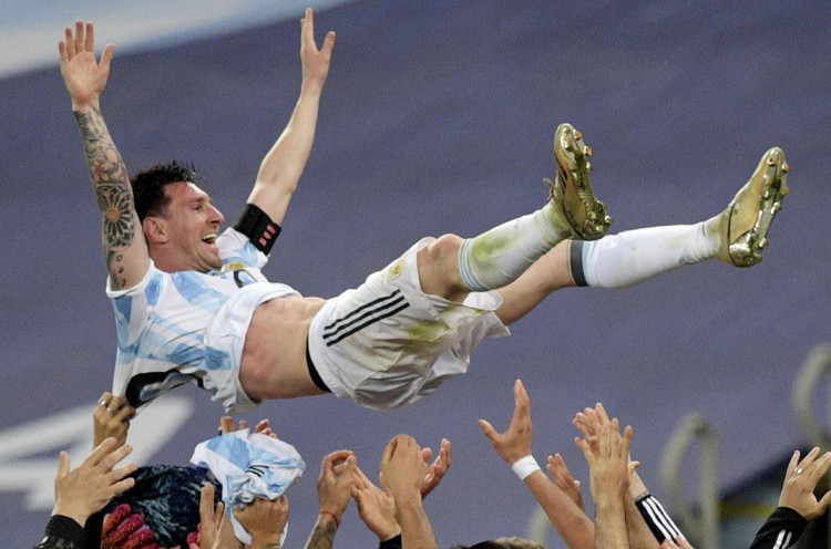Rayakan Gelar Copa America 2021, Lionel Messi Singgung Maradona