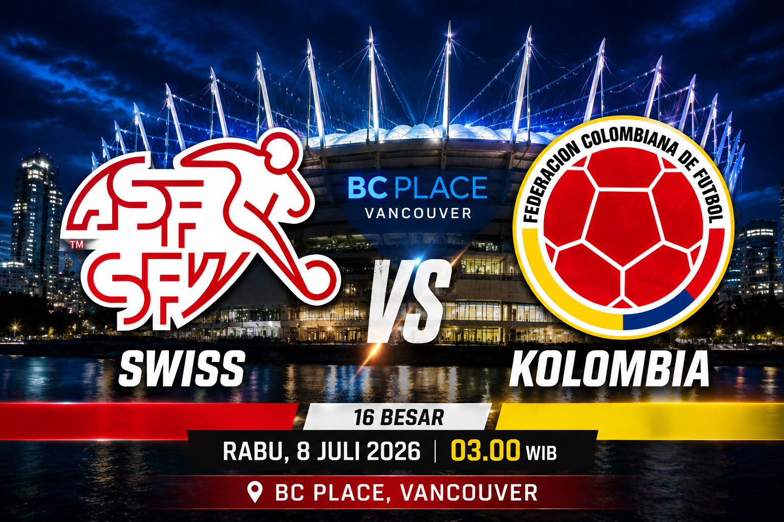 Simulator dengan Akurasi Tinggi Prediksi Skor Swiss vs Kolombia: Los Cafeteros Unggul Tipis