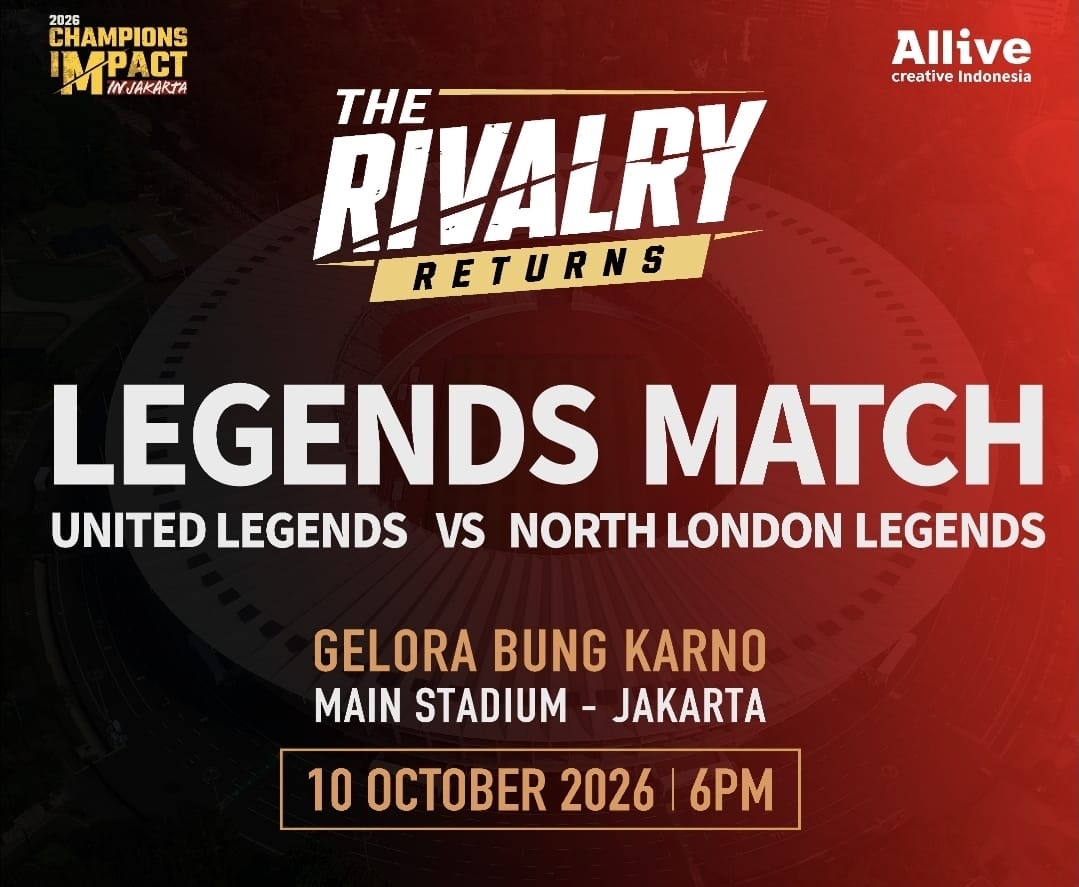 United Legends vs North London Legends Sapa Penggemar di Indonesia, Ada Henry dan Rooney?