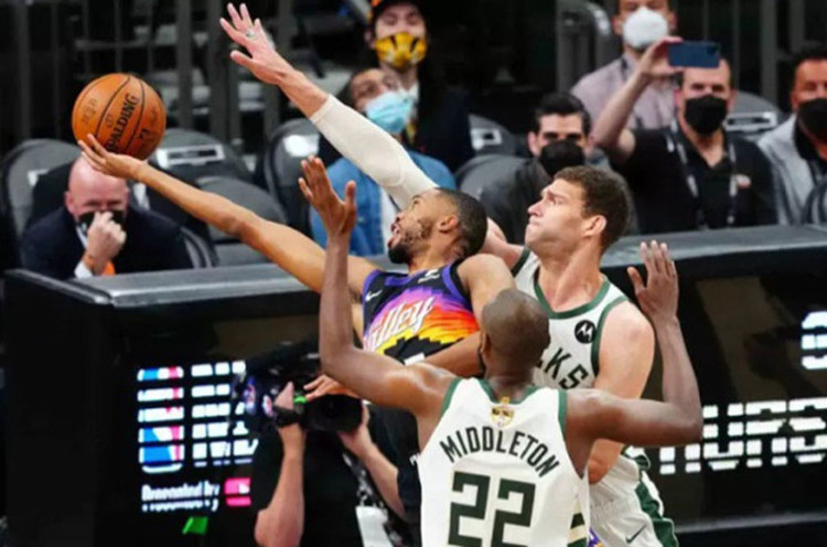 Hasil Final NBA: Giannis Cetak Rekor, Bucks Tumbangkan Suns di Gim Ketiga