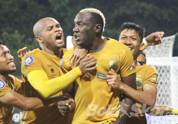 Hasil Liga 1: Dzumafo Dua Gol, Bhayangkara FC Tekuk Barito Putera