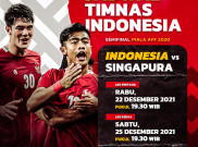 Jadwal Semifinal Piala AFF 2020: Timnas Indonesia Vs Singapura
