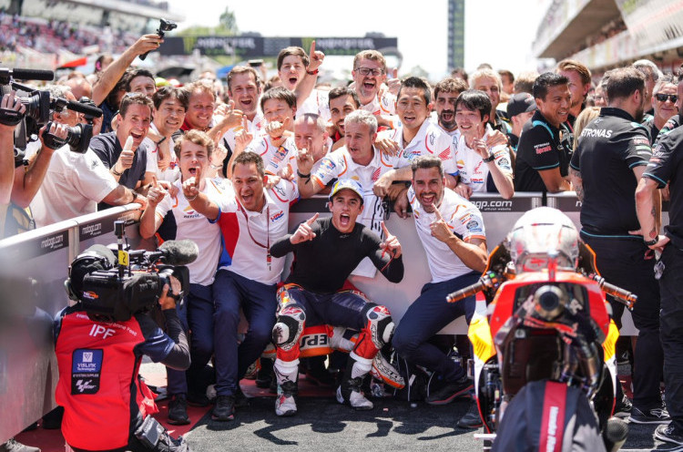 Bos Honda: Tanpa Insiden Empat Pembalap Top Kecelakaan, Marc Marquez Tetap Menang MotoGP Katalunya 