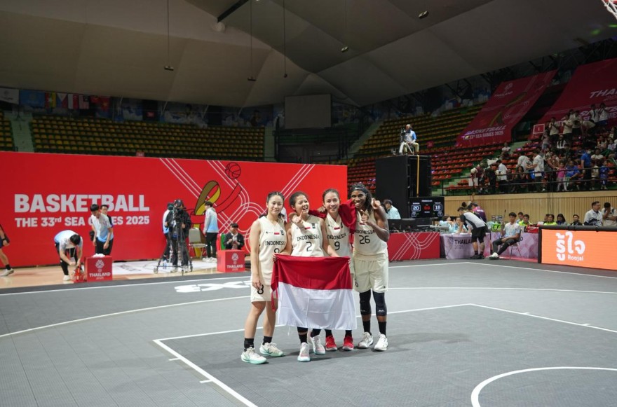 SEA Games 2025: Setelah Tiga Kali Gagal, Tim Basket 3x3 Putri Rebut Medali Emas