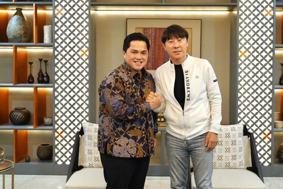 Erick Thohir Menjawab Keluh Kesah Warganet soal Masa Depan Shin Tae-yong