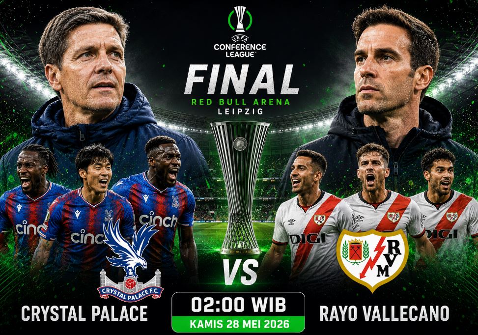 Jadwal Live Streaming Crystal Palace vs Rayo Vallecano, Final Conference League Kick-off Kamis (28/05) Dini Hari WIB