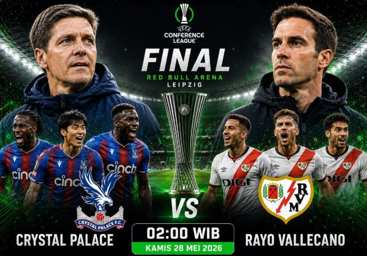 Jadwal Live Streaming Crystal Palace vs Rayo Vallecano, Final Conference League Kick-off Kamis (28/05) Dini Hari WIB