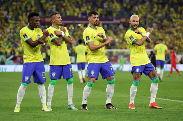 Brasil 4-1 Korea Selatan: Tim Samba Melaju Mulus