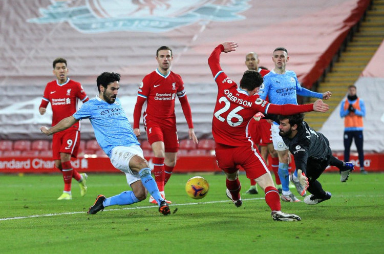 Liverpool 1-4 Manchester City: The Citizens Catatkan 10 Kemenangan Beruntun