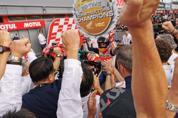 Marc Marquez Samai Rekor Kemenangan Mick Doohan dan Antar Honda Juara Dunia Konstruktor