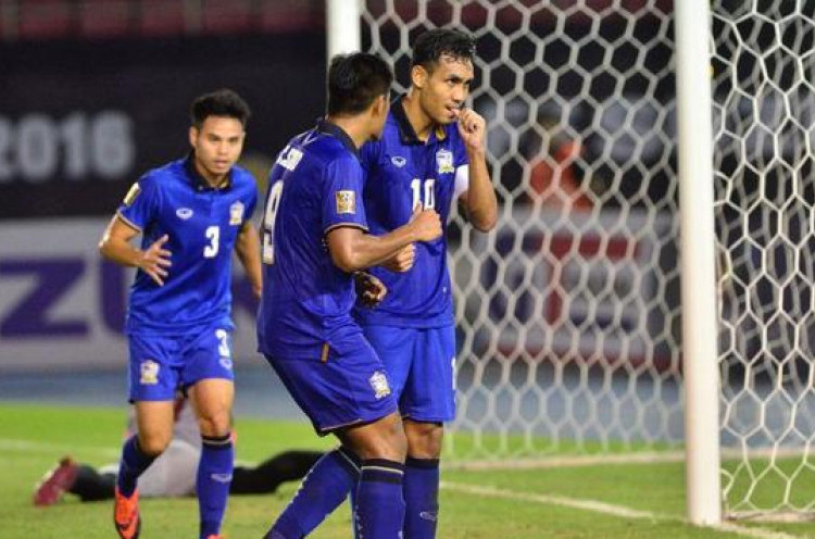 Dua Gol Teerasil Dangda Antar Thailand Taklukan Myanmar