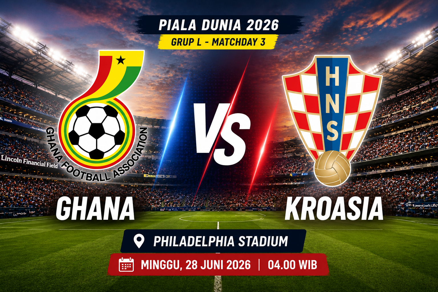Prediksi dan Statistik Kroasia vs Ghana: Penting untuk Tidak Kalah