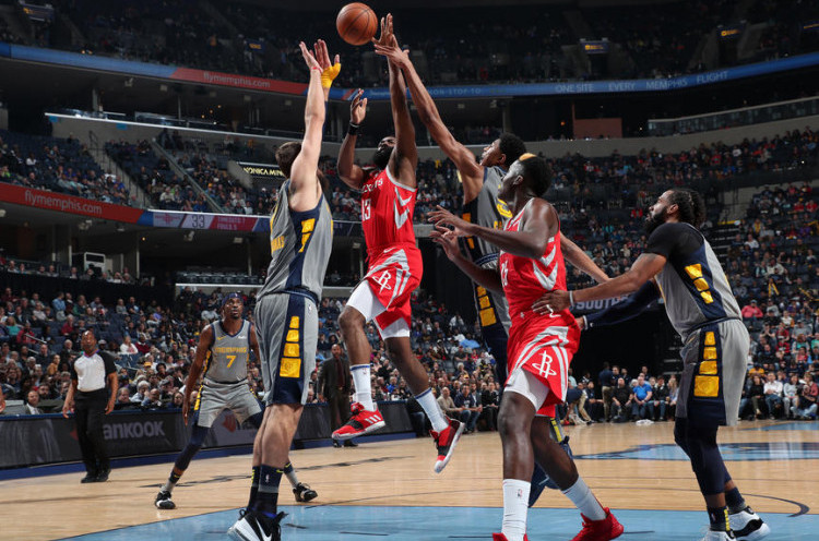 Hasil NBA: James Harden Cetak 57 Poin, Rockets Tetap Dikalahkan Grizzlies 